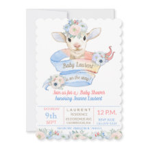 Baby Lamb rosa blaues Geschlecht neutrale Anzeige