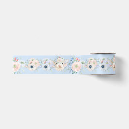 Baby Lamb rosa blaues Geschlecht neutrale Anzeige Satinband