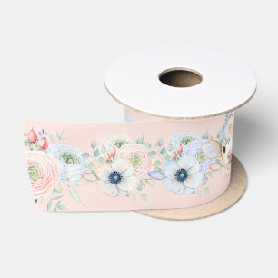 Baby Lamm Pink Blau Geschlechtsneutraler Reveal Satinband