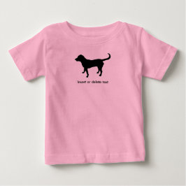 Baby lapshirt Schwarz-Labrador-Silhouette Baby T-shirt