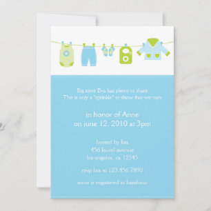 Baby-Laundry 2nd Shower Invitation Card