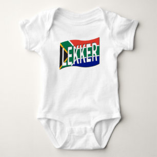 Baby Lekker Südafrikanisches 1-Stück-Stück in Weiß Baby Strampler