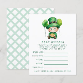 Baby Leprechaun Babydusche Einladung