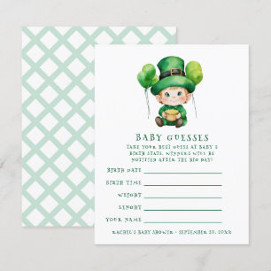 Baby Leprechaun Babydusche Einladung