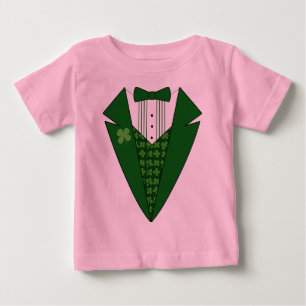 Baby Leprechaun Irish Tuxedo Baby T-shirt