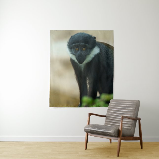 Baby L'Hoest Monkey Wandteppich (Beispiel)