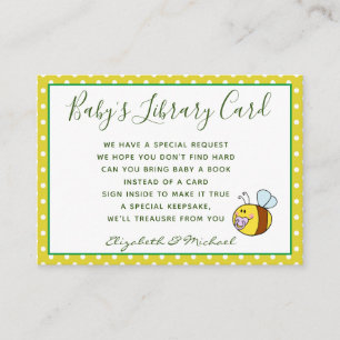 Baby Library Demande de carte de livre BEE Buzzing
