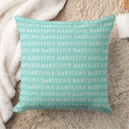 BABY Liebe Aquamarin Blue Kinderzimmer Dusche Spri Kissen