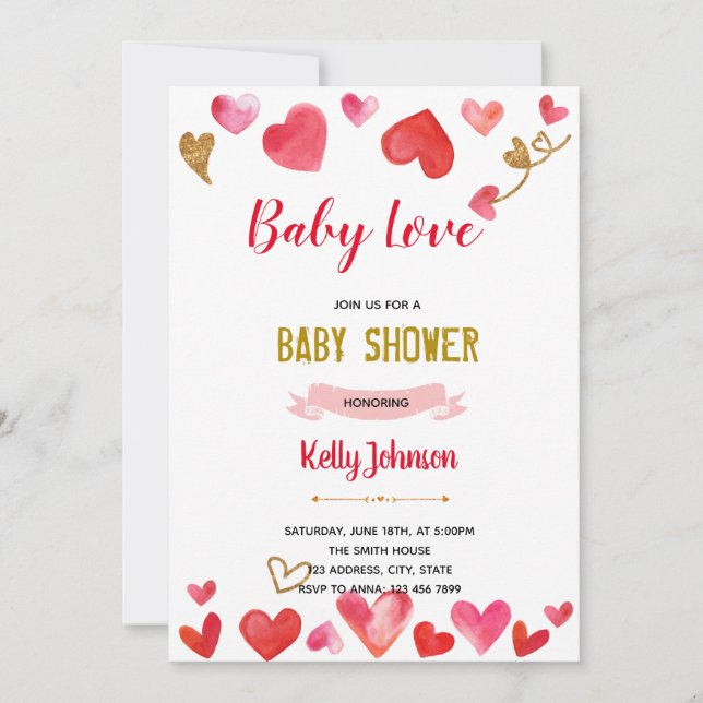 Baby-Liebe-Dusche Dankeskarte (Vorderseite)