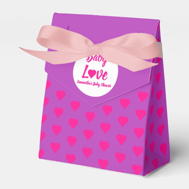 Baby Liebe Heart Baby Dusche Geschenkschachtel (Vorderseite)