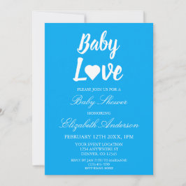 Baby Liebe Heart Boy Babydusche Einladung