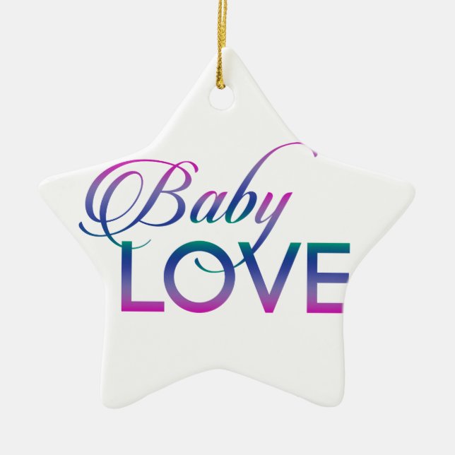 Baby-Liebe Keramik Ornament (Vorne)