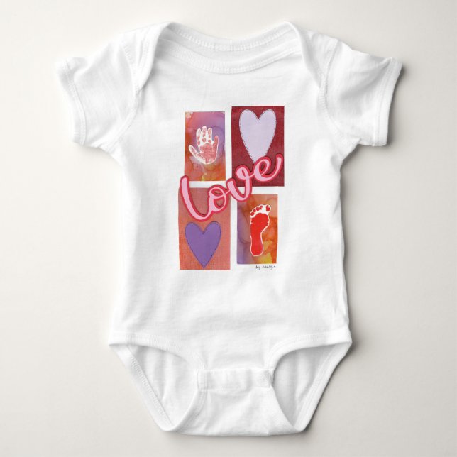 Baby Liebe - Kinder Kunst für CHOC Baby Strampler (Vorderseite)