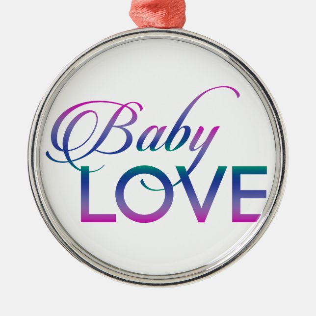 Baby-Liebe Ornament Aus Metall (Vorne)