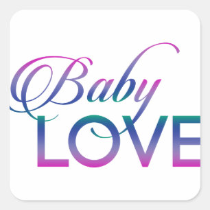 Baby-Liebe Quadratischer Aufkleber