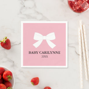 BABY Liebe Rosa Dusche Personalisiert Napkins Serviette