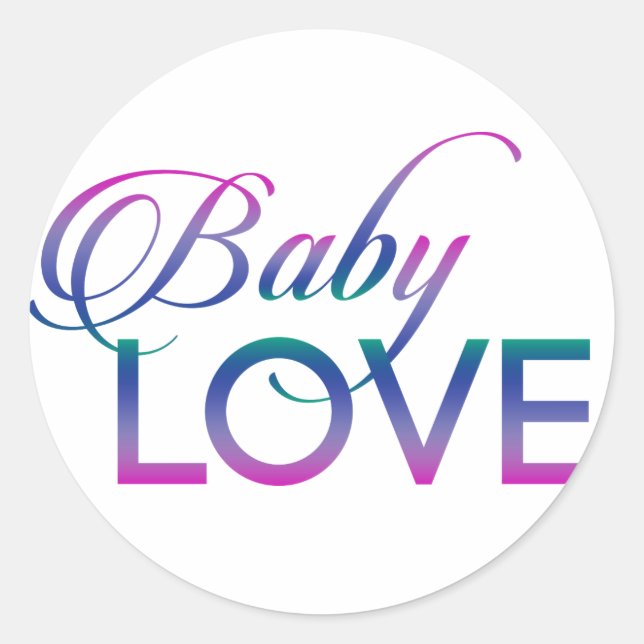 Baby-Liebe Runder Aufkleber (Vorderseite)