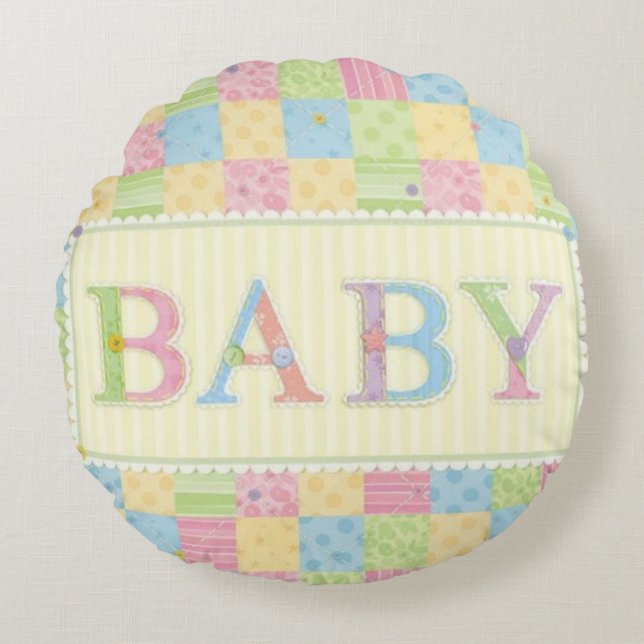 Baby-Liebe Rundes Kissen (Vorderseite)