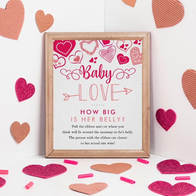 "Baby Liebe" Valentine's Day Baby Shower Game Poster (Von Creator hochgeladen)