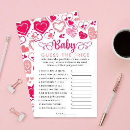 "Baby Liebe" Valentinstag Kinderdusche Preisspiel