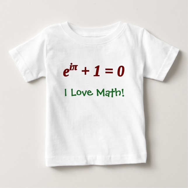 Baby Lieben Mathe! Baby T-shirt (Vorderseite)