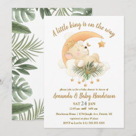 Baby Lion Safari Baby Dusche Einladung