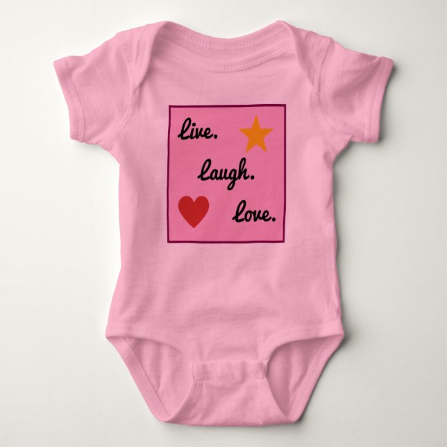 Baby Live Laugh Liebe Onsie Strampler (Vorderseite)