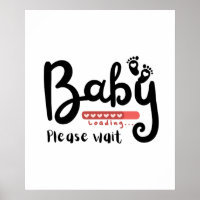 Baby Loading bitte warten Geschenk