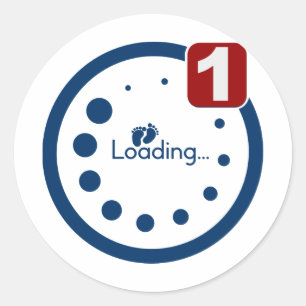Baby Loading Plus Benachrichtigung Runder Aufkleber