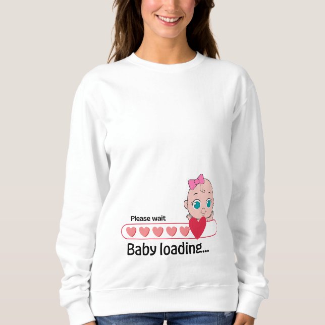 Baby Loading Pregnancy T - Shirt - Niedliche Mutte (Vorderseite)