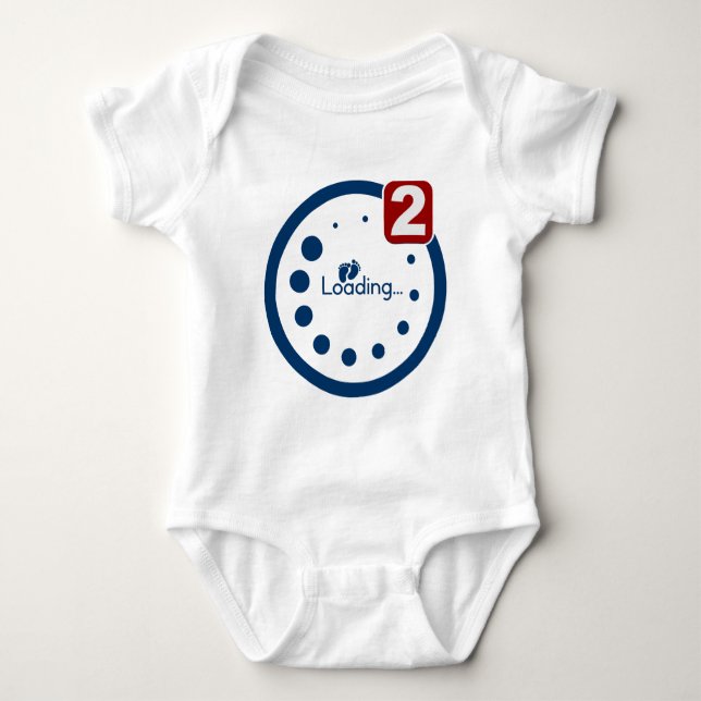 Baby-Loading, Twin Notification Baby Strampler (Vorderseite)