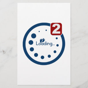 Baby-Loading, Twin Notification Briefpapier