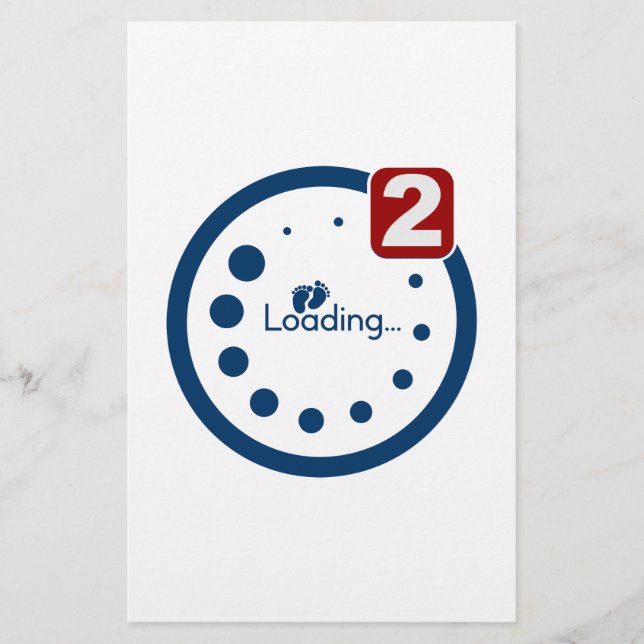 Baby-Loading, Twin Notification Briefpapier (Vorderseite)