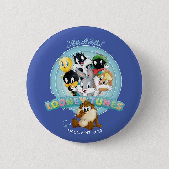 Baby LOONEY TUNES™ Logo | Das sind alle Leute Button (Vorderseite)