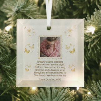 Baby Loss Foto Keepake Glass Ornament Aus Glas