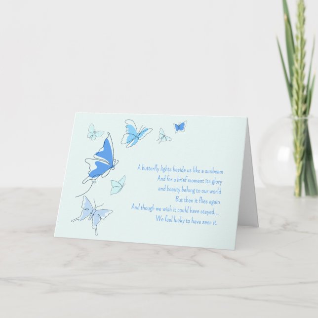 Baby Loss Infant Boy Blue Butterflies Son Sympathy (Vorderseite)