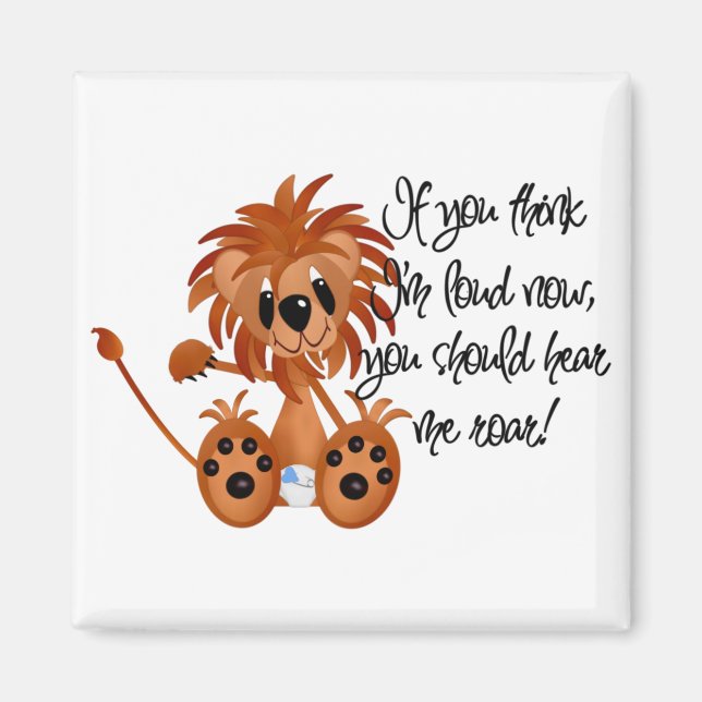 Baby-Löwe hören mich, T-Shirts und Geschenke zu Magnet (Vorne)