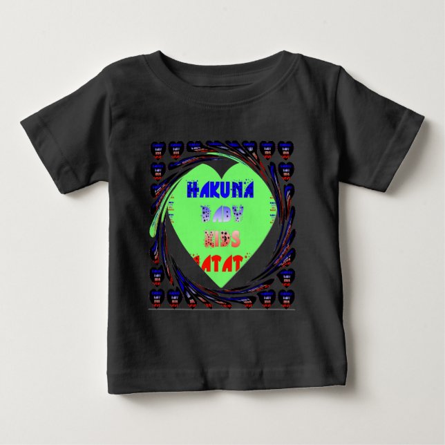 Baby Luminous Hearts Hakuna Matata Baby Kinderdesi Baby T-shirt (Vorderseite)