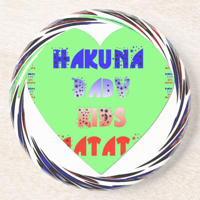 Baby Luminous Hearts Hakuna Matata Baby Kinderdesi Untersetzer (Vorne)