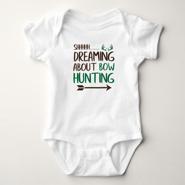Baby lustige Bow Dejagd Jersey Bodysuit Shirt (Vorderseite)