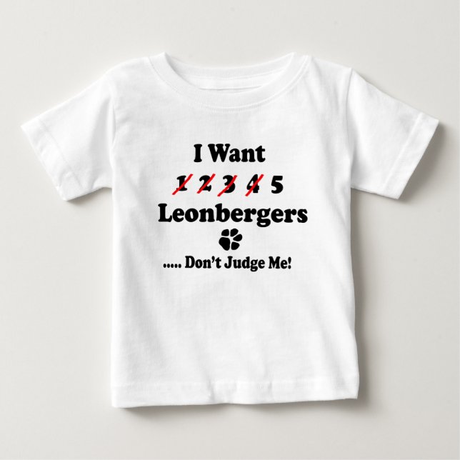 Baby lustiger Leonberger T - Shirt (Vorderseite)