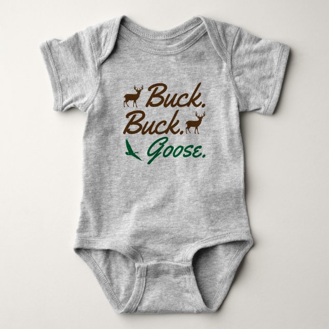 Baby lustiges Hirsch und Gänsejagdanzug Baby Strampler (Vorderseite)