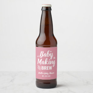 Baby Maaking Brew Funny Dusche Danke Pink Hops Bierflaschenetikett