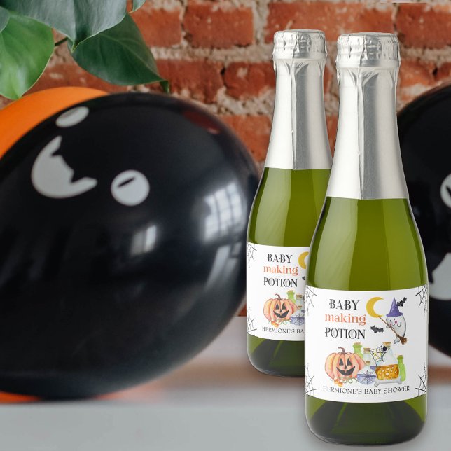 Baby Maaking Potion Halloween Baby Dusche Gefallen (Baby Making Potion baby shower bottle labels)