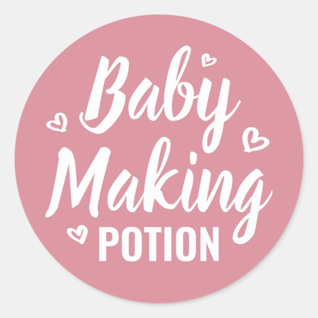 Baby Maaking Potion Schöne Dusche Vielen Dank für  Runder Aufkleber (Vorderseite)