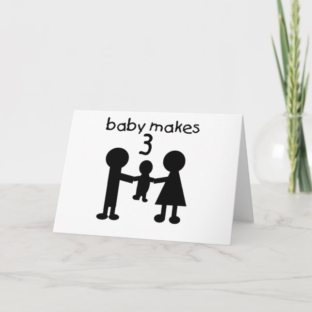 Baby macht 3 ankündigung (Vorderseite)