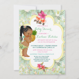 Baby Mädchen Bikini Tropisch Luau Hawaiianisch Ana Einladung