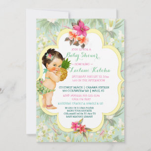 Baby Mädchen Bikini Tropisch Luau Hawaiianisch Ana Einladung