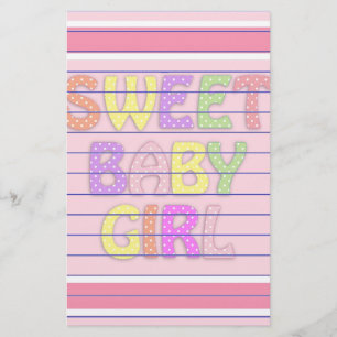 Baby Mädchen Briefpapier
