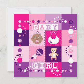 Baby Mädchen Einladung